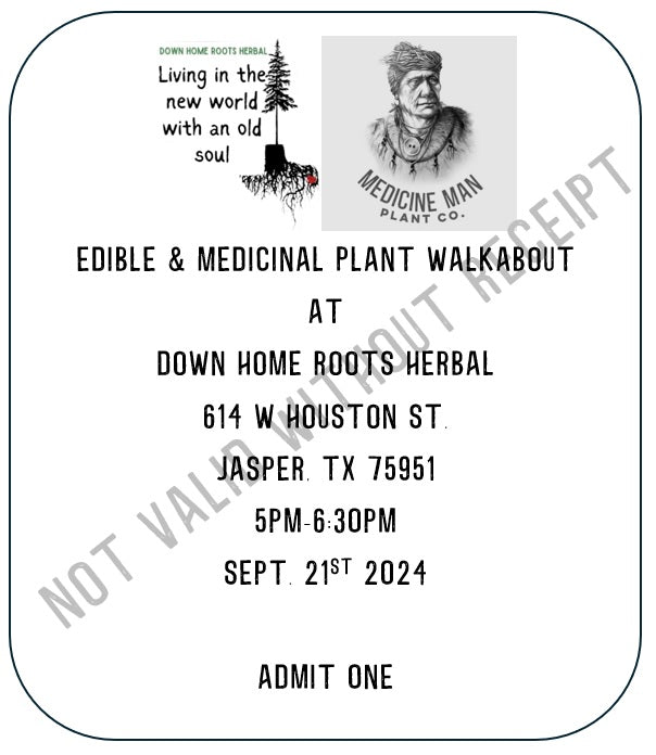 09/21/2024 Class Ticket at Down Home ROOTS Herbal