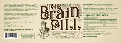 Medicine Man Plant Co. Warrior Liver Pill Brain Pill Lion's Mane Ginkgo Sage